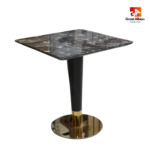 Black forest natural marble dining table for high-end café and restaurant use.