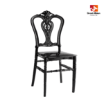 Elegant black event chair featuring durable polypropylene frame, high backrest, and indoor outdoor commercial performance.