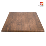 Dark brown wood-effect commercial table top with rectangular shape for indoor and outdoor café use.