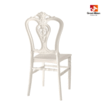 Black polypropylene Chiavari stacking chair designed for weddings, banquets, conferences, and luxury hospitality event venues.