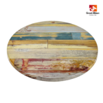 round wooden effect