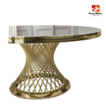 Gold Luxury Round Banqueting Table - Image 3