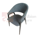 Curved Back Fabric Chair