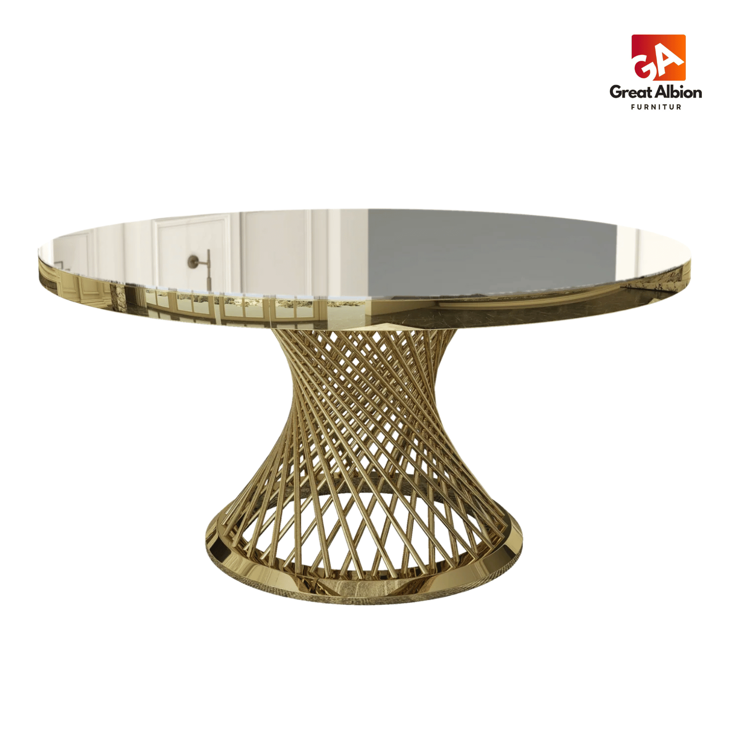 201 Gold Luxury Round Banqueting Table - Image 1