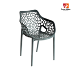 Lightweight commercial café chair featuring UV-resistant finish, stackable build, and durable all-weather construction.