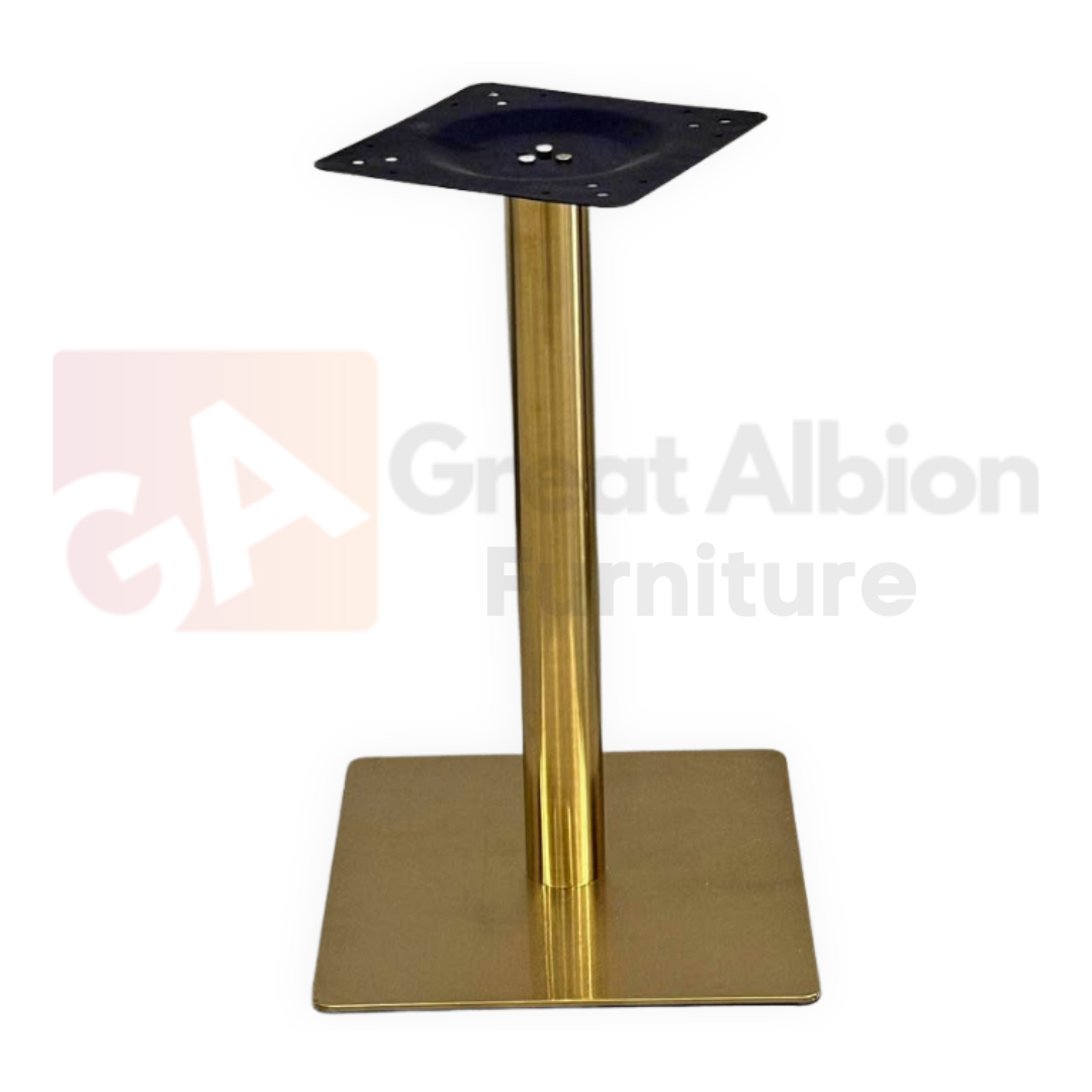 3 Round Column Gold Single Table Base - Image 1