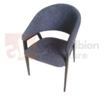 Curved Back Fabric Chair - Image 4