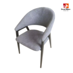 Upholstered curved back dining chair with strong wooden frame, soft seating comfort, and commercial-grade durability.