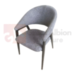 Curved Back Fabric Chair - Image 3