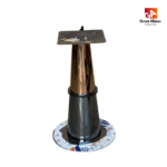 Luxury conical metal table base with tapered design and polished finish, suitable for upscale cafés, hotels, and restaurants.