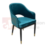 Velvet Stitched Dining Chair - Image 9
