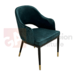 Velvet Stitched Dining Chair - Image 8