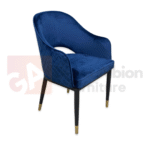 Velvet Stitched Dining Chair - Image 7