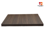 Espresso wood grain MDF table top with premium finish designed for indoor café and restaurant use.