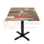 Industrial Patchwork Wood Effect Table - Image 2