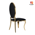 Opal Oval Back Velvet Stacking Chair - Image 3