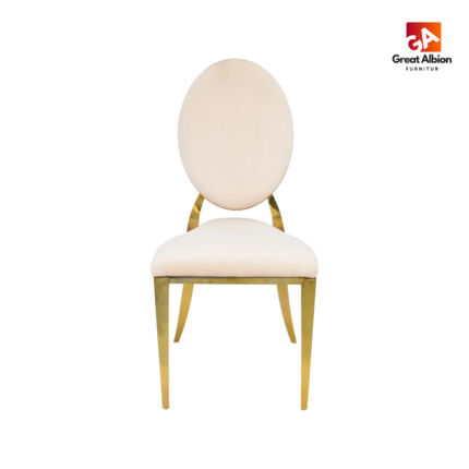 white wedding chair front